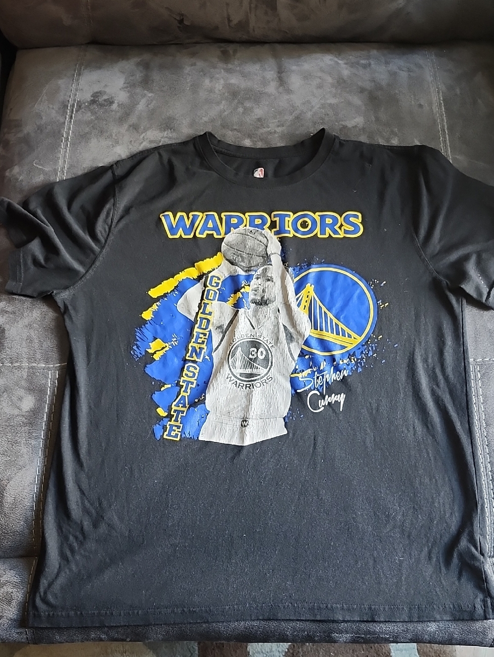 NBA Golden State Warriors Black Stephen Curry Graphic Tee